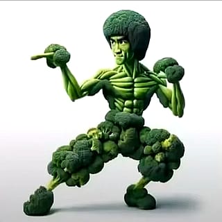 Brocli starring Bruce lee'