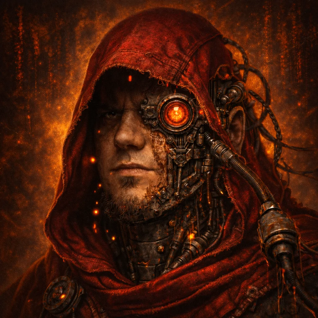 Myself as an Adeptus Mechanicus (for a Slack bot profile picture) picture 2 of 2