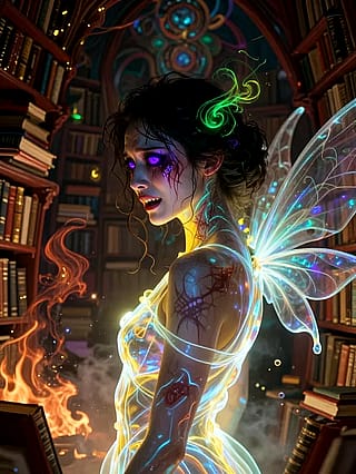 Wings of light in the shelved silence'