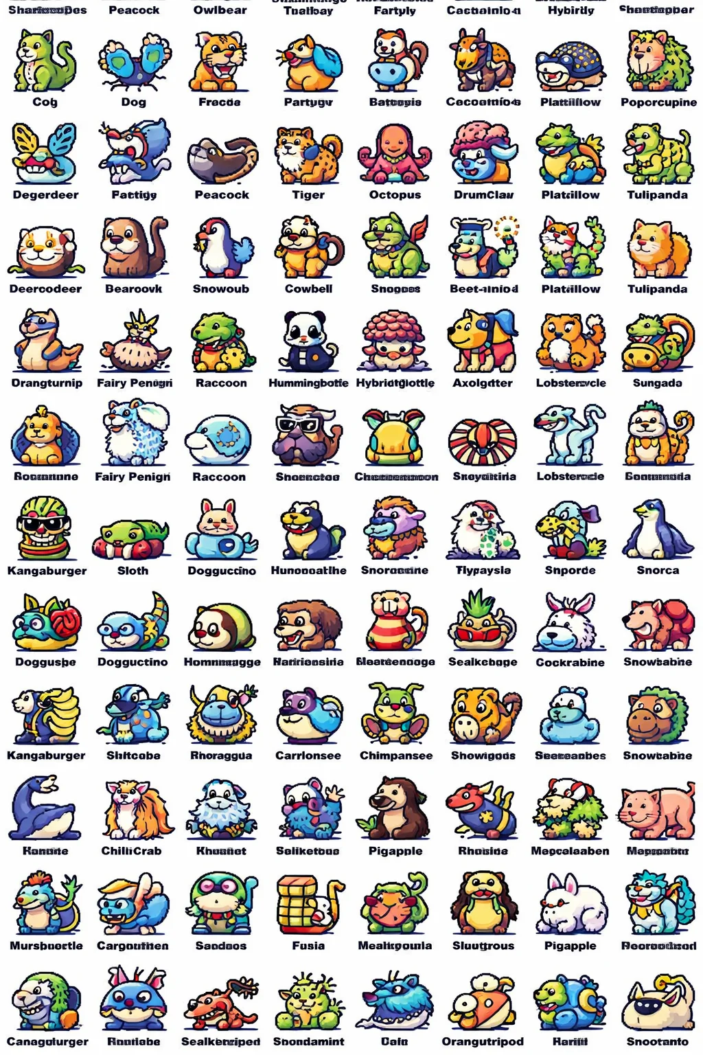 100 GameBoy Color Pixel Animals + Rules picture 1 of 1