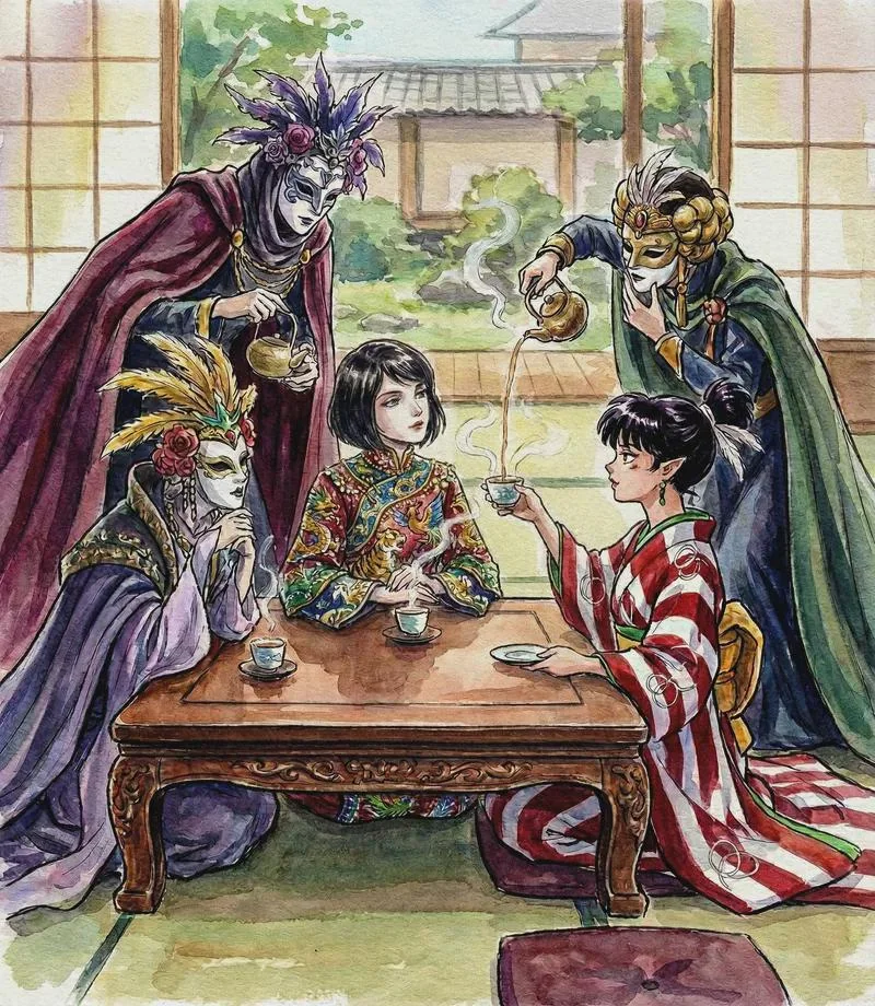 Count D and Masked Human Avatars of Nightingale Birds (PSOH) with Kagura (Inuyasha) picture 1 of 1