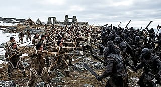 Fighting off the orc horde in Greenland'