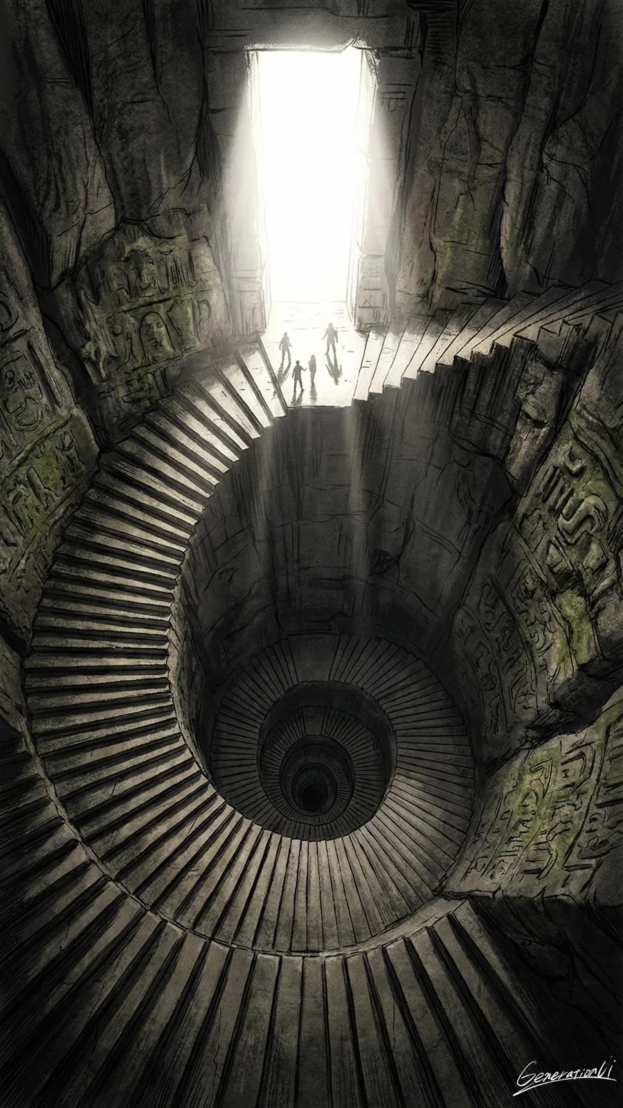 The Ancient Stairway into the Abyss / Phone Wallpaper Archives picture 1 of 1
