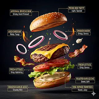 Prompt for amazing food visuals'