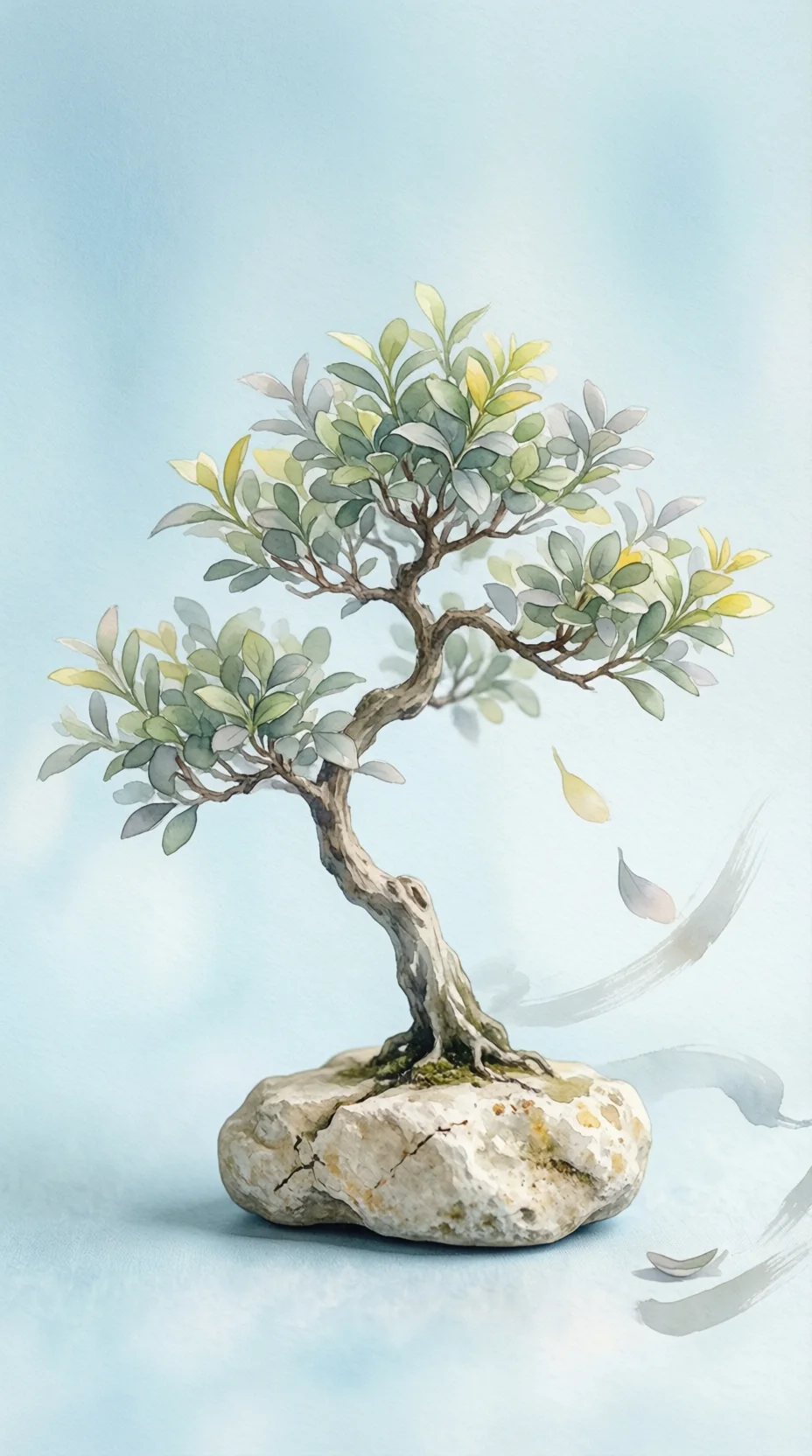 A tiny town on a pinky finger and a beautiful bonsai tree picture 2 of 2