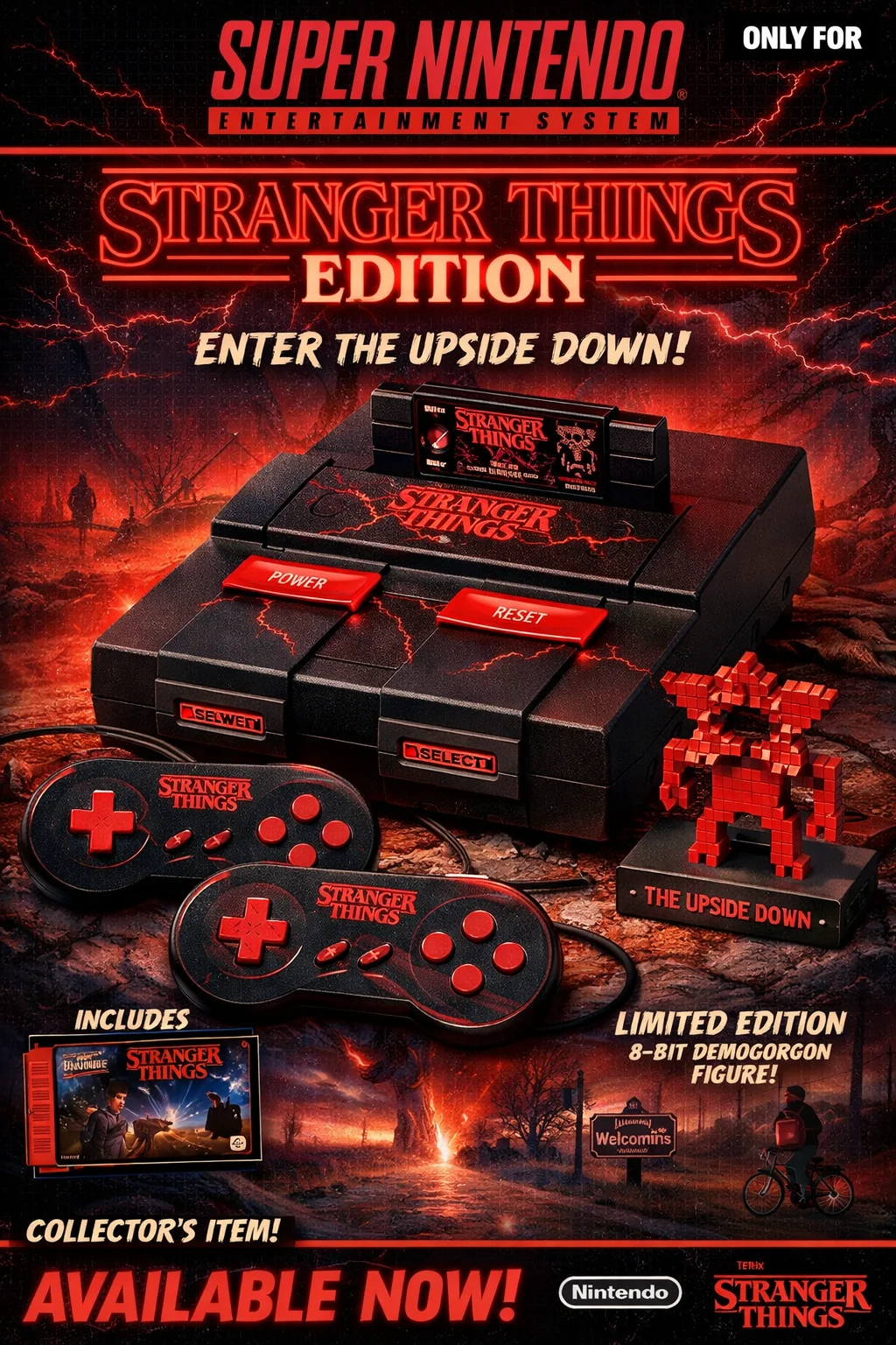 SNES Stranger Things Edition Advertisement Concept picture 1 of 2