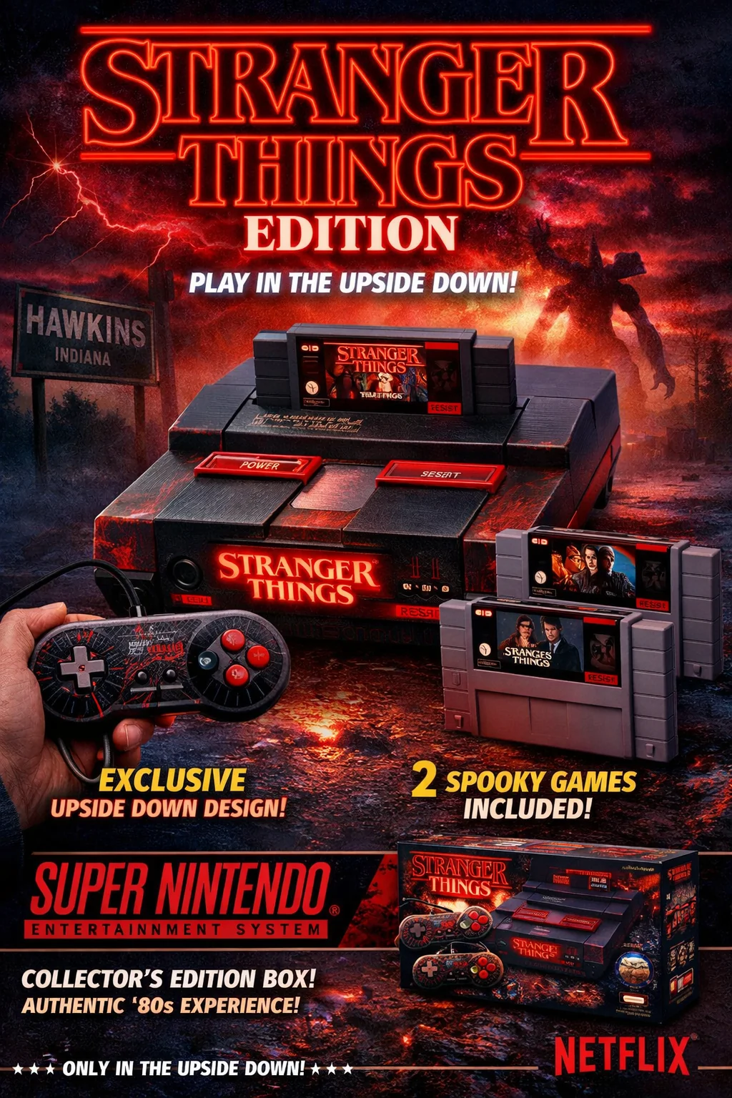 SNES Stranger Things Edition Advertisement Concept picture 2 of 2