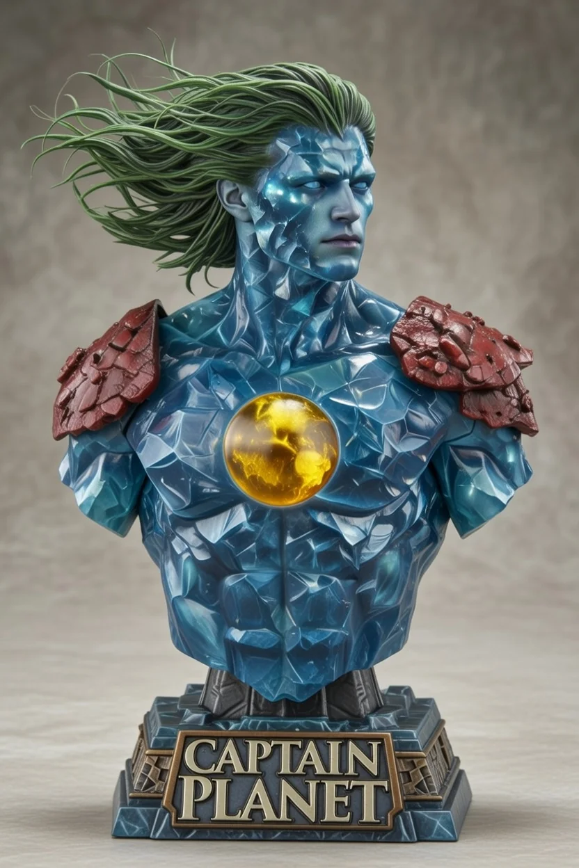 Re-do of Captain Planet villains poster, Busts of CP and Dr Blight picture 2 of 3