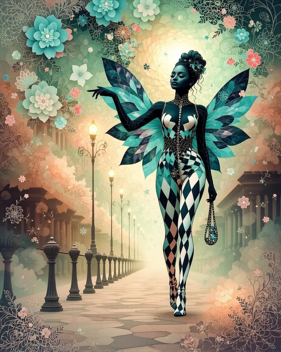 Green Girl Walking picture 1 of 1