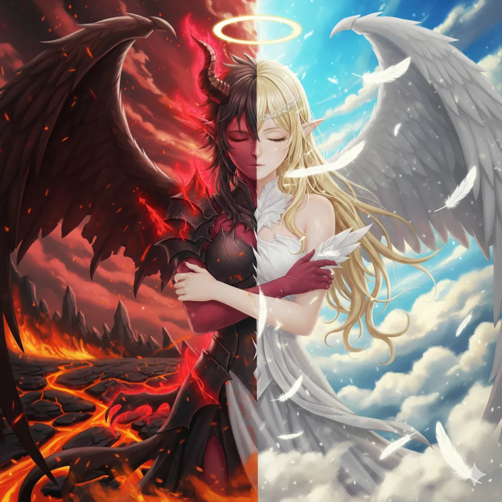 The twilight of ruin and the dawn of resurgence. Inspired by my internal struggle with BPD and my journey of healing. picture 1 of 2