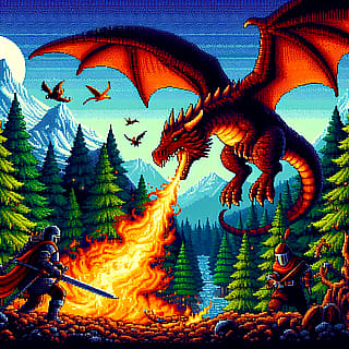 The 8-bit dragon hunter strikes again 🔥'