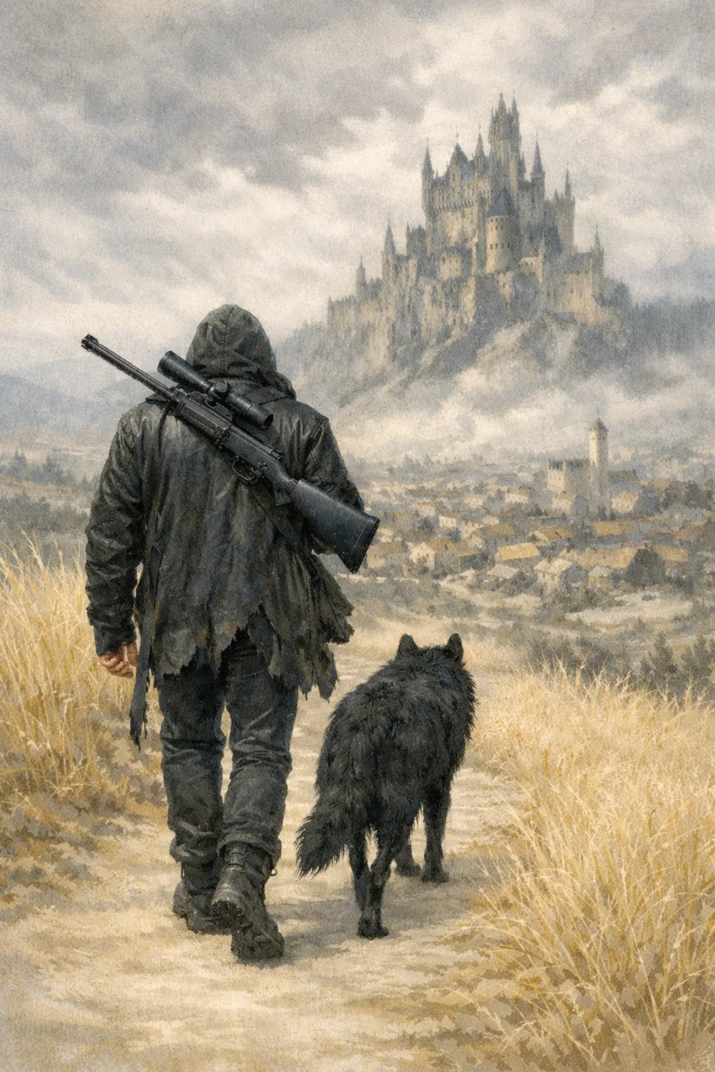 The Hunter and the Black Wolf picture 1 of 2