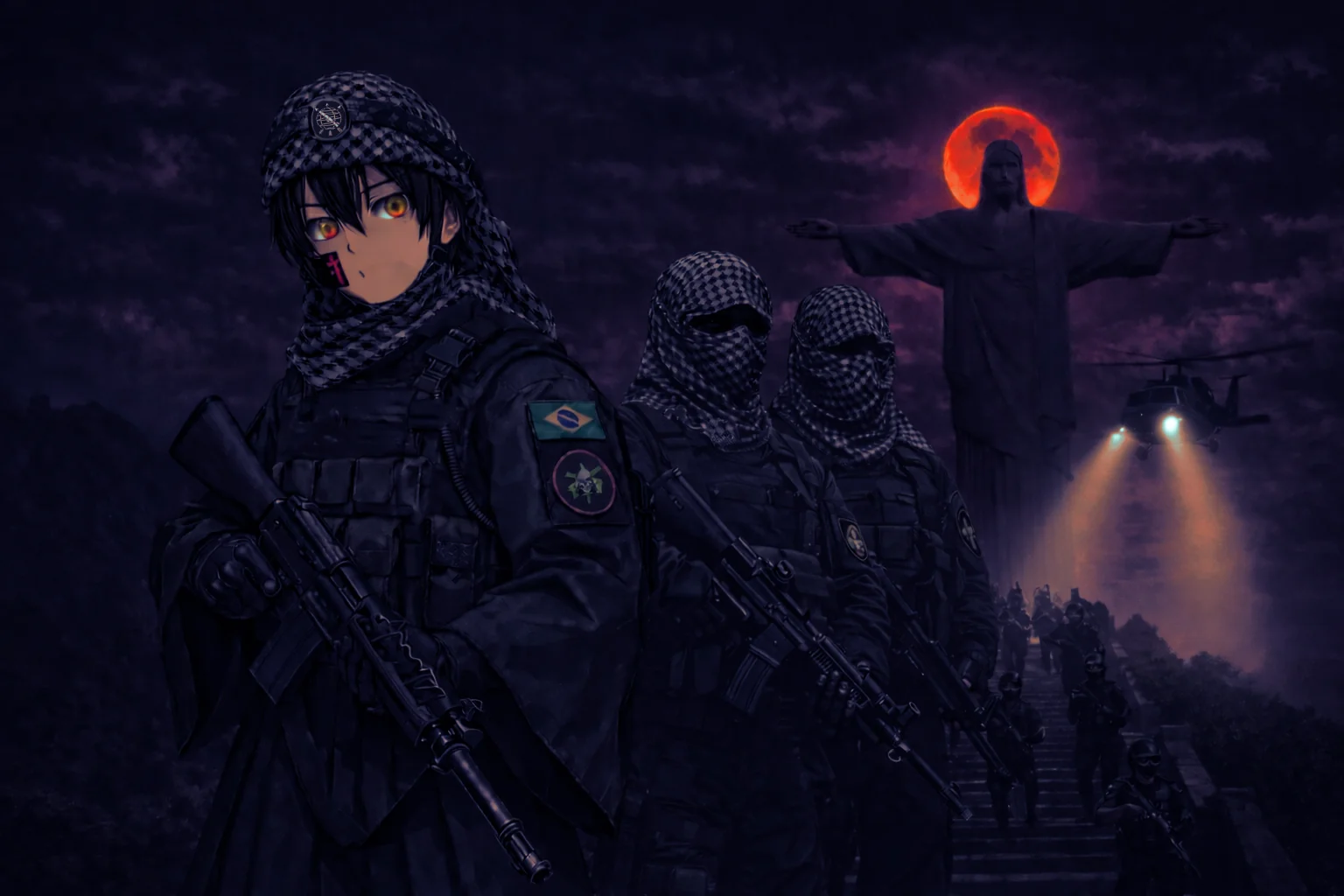 Tsukasa, but in Rio's BOPE. picture 1 of 1