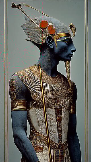 The Blue Statue from Ancient Egypt, circa 1000 BC'