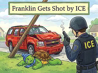 Franklin the turtle gets shot by ICE'