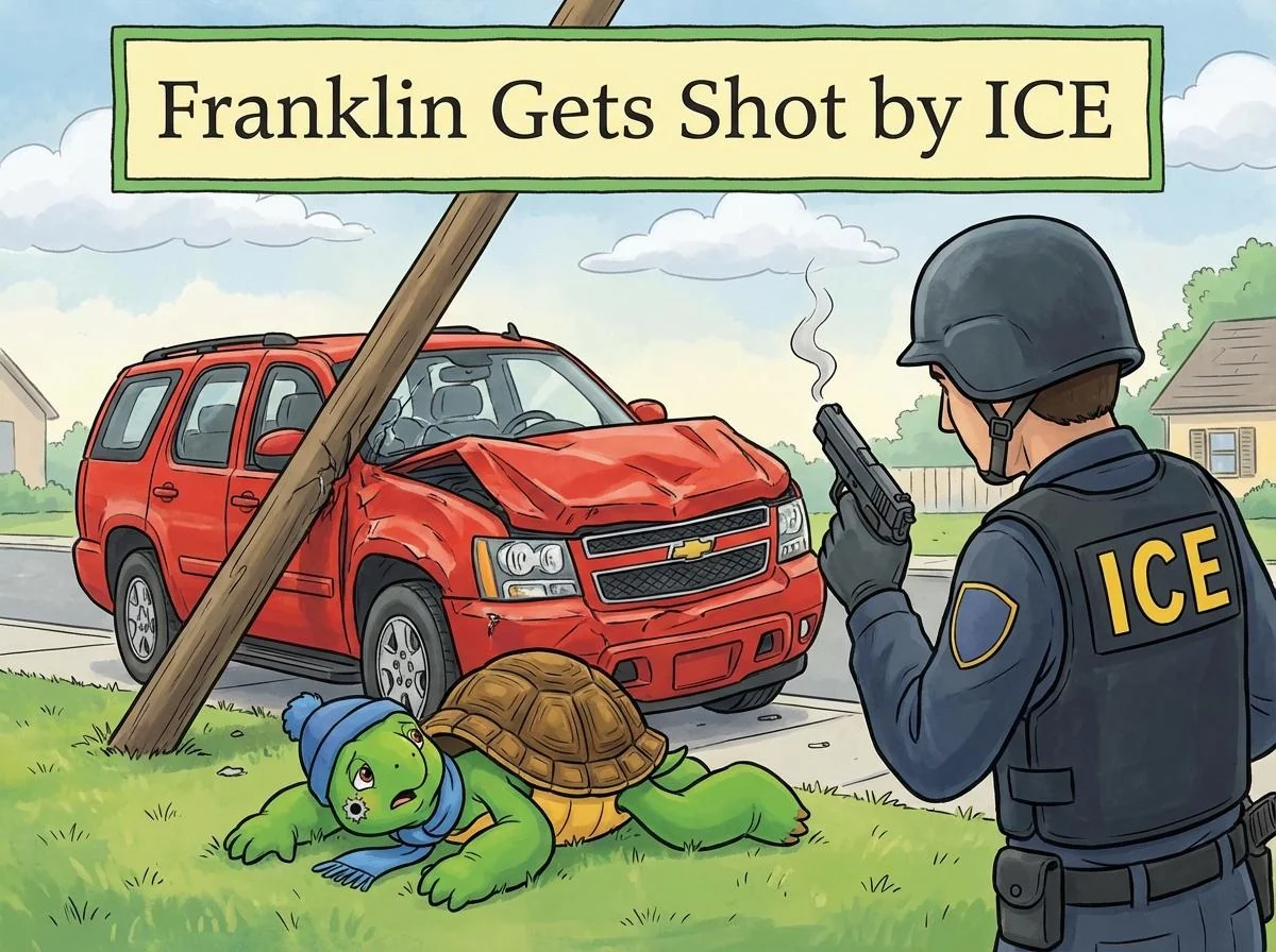 Franklin the turtle gets shot by ICE picture 1 of 1