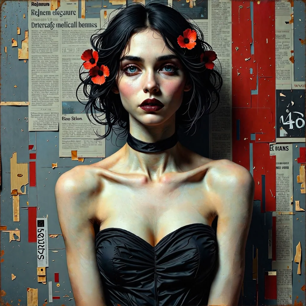 Woman with poppies picture 1 of 1