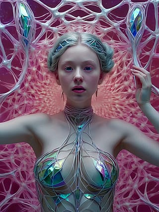 She wears the sky in stone'