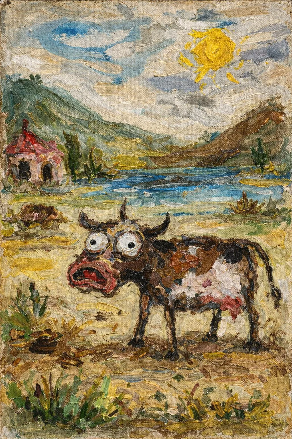 I ask ChatGPT to paint a painting by the worst painter who ever lived picture 1 of 1