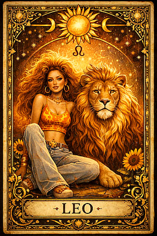 Leo tarot card'
