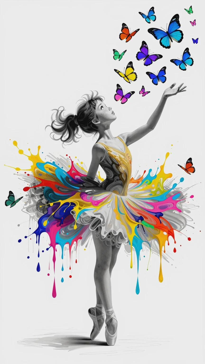 The ballerina and the butterflies picture 1 of 1