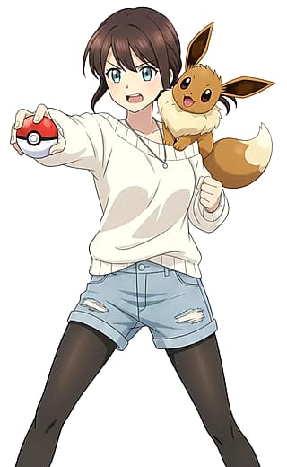 My OC Skye with her partner Eevee'