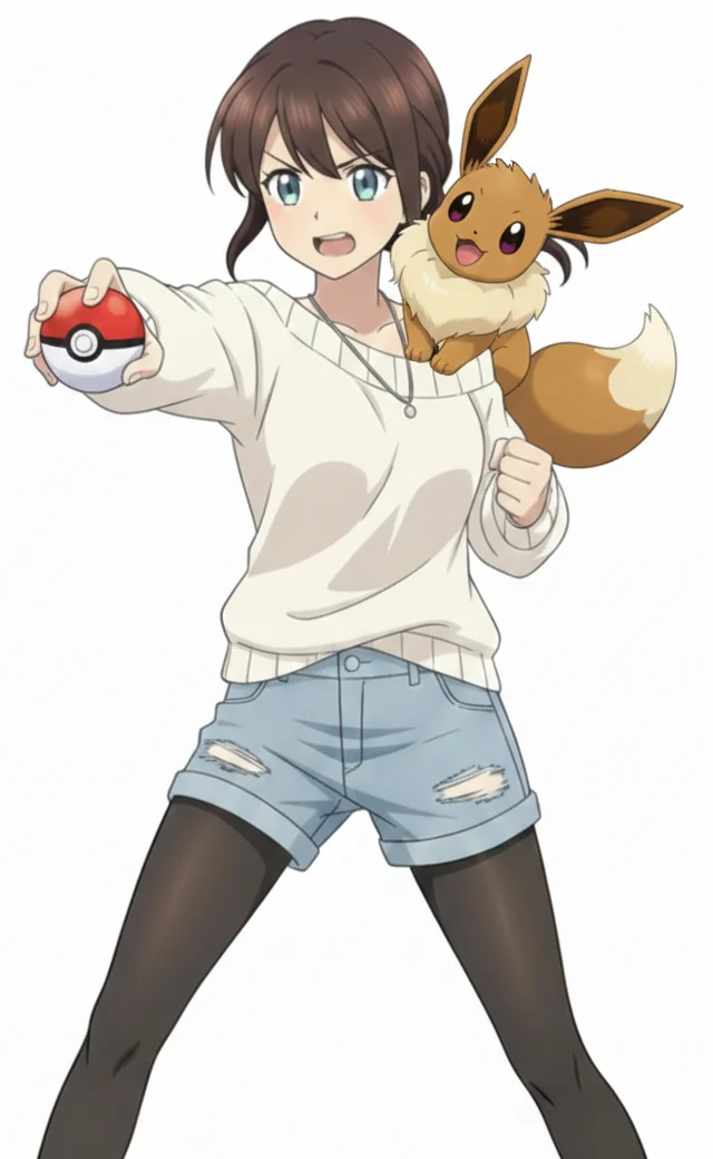 My OC Skye with her partner Eevee picture 1 of 1