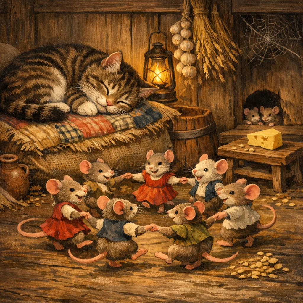 While cat sleeps mice dance kolo picture 1 of 1