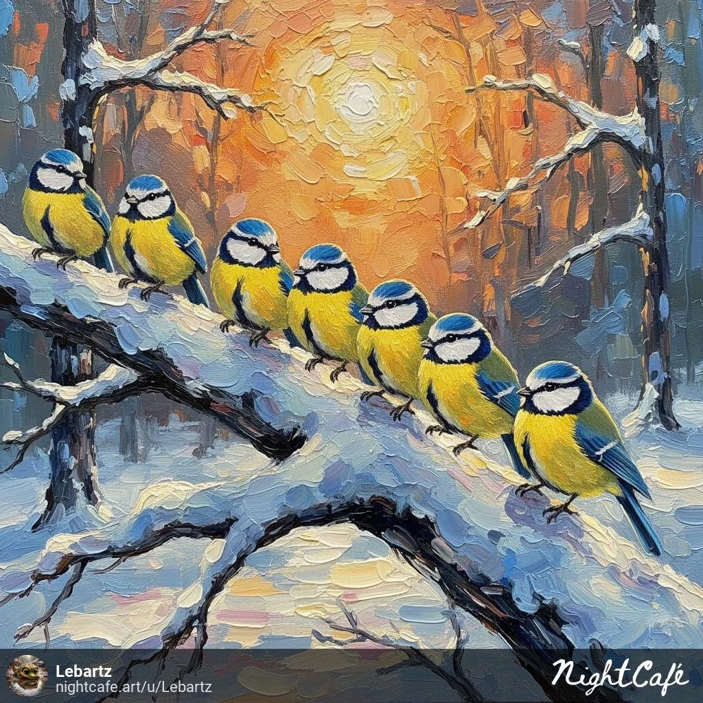 Bluetit's in winter picture 1 of 1