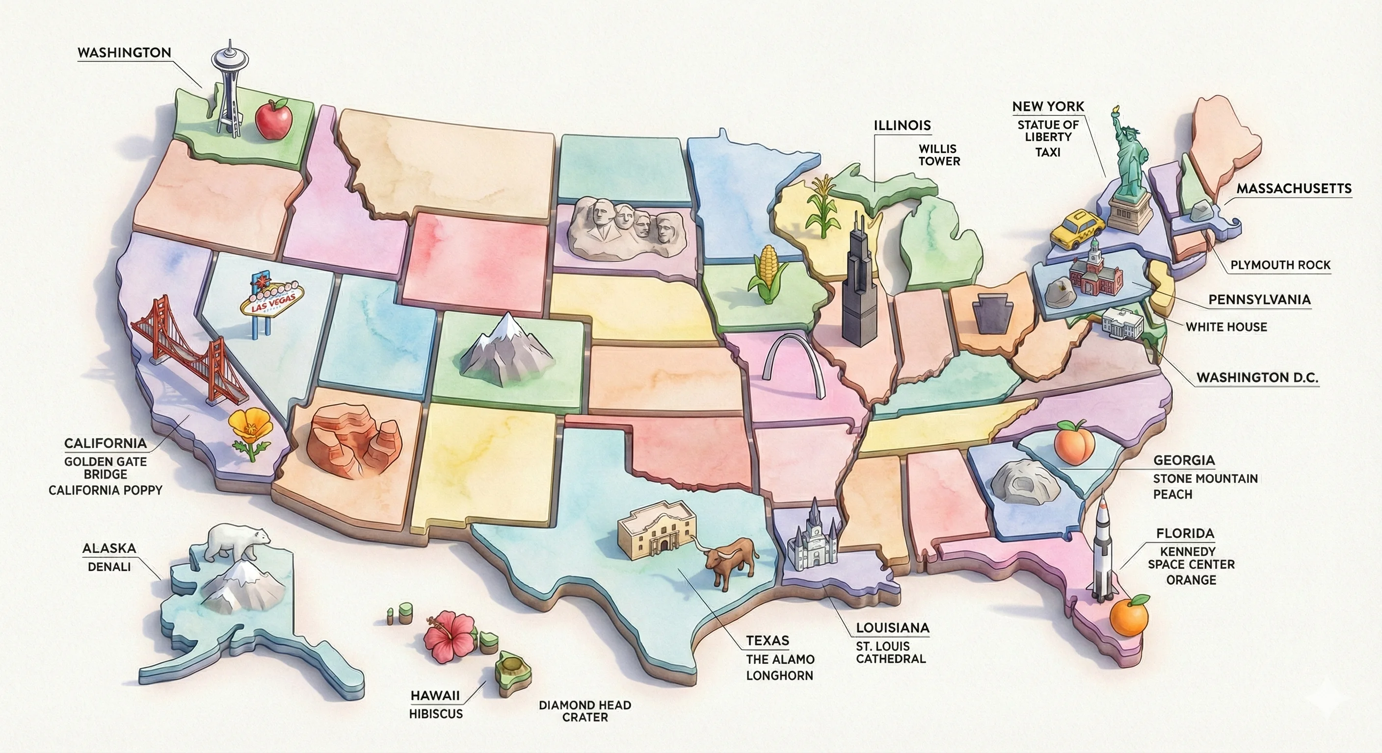 America, Softly Illustrated picture 1 of 1