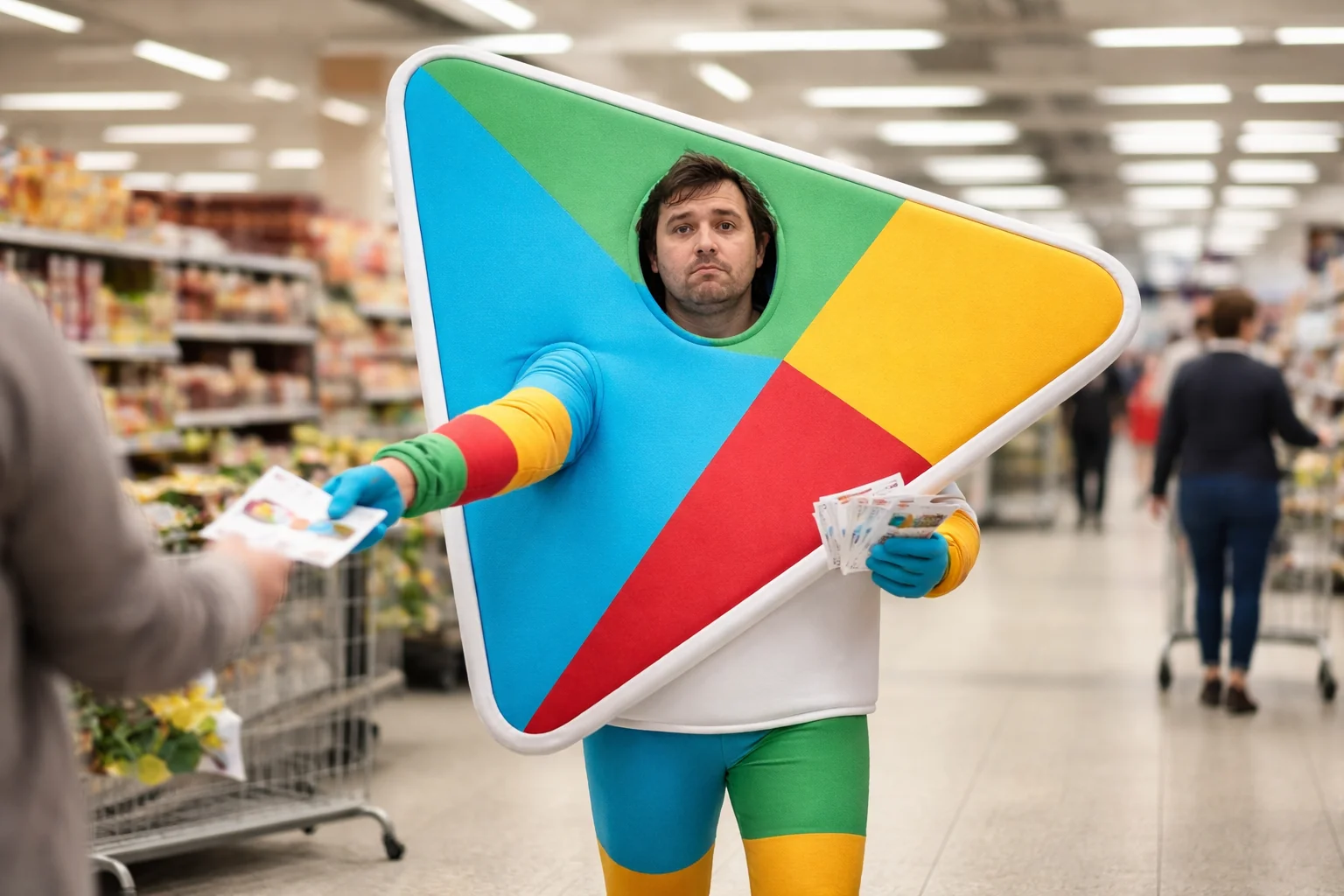 Google Supermarket flyer campaign featuring Google Play mascot picture 1 of 1