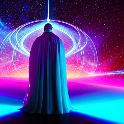 Space-robot Pope, space-surfing a rippling spacetime wave. picture 8 of 20