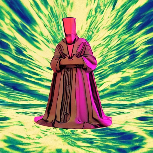 Space-robot Pope, space-surfing a rippling spacetime wave. picture 9 of 20