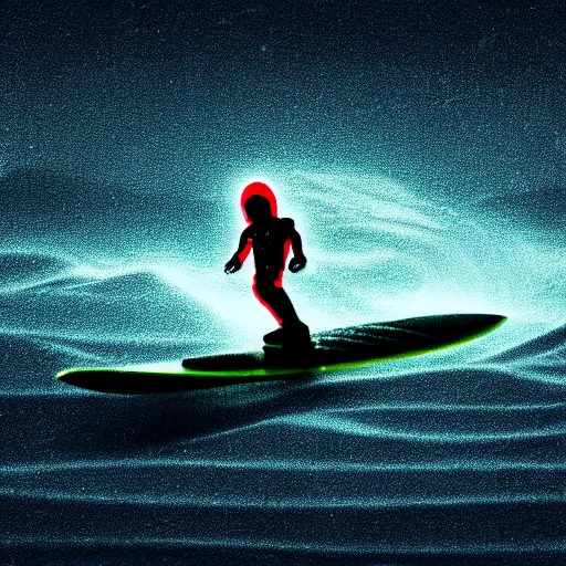 Space-robot Pope, space-surfing a rippling spacetime wave. picture 14 of 20