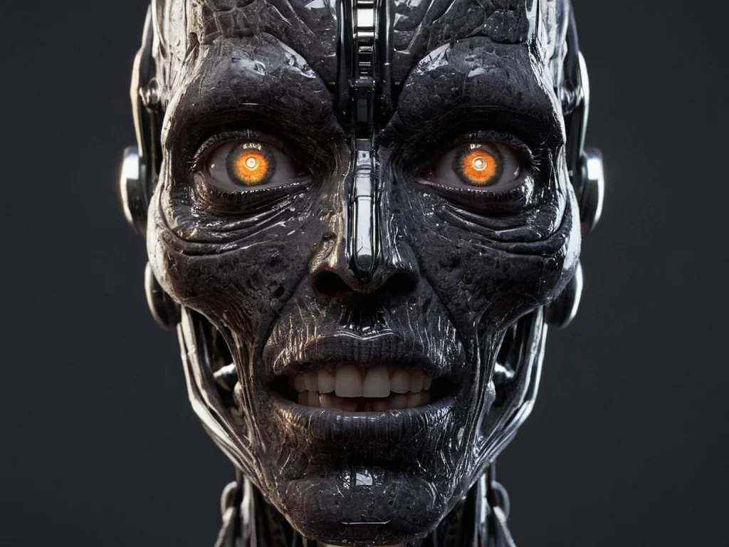 Orange eyes in a weathered chrome soul picture 1 of 1