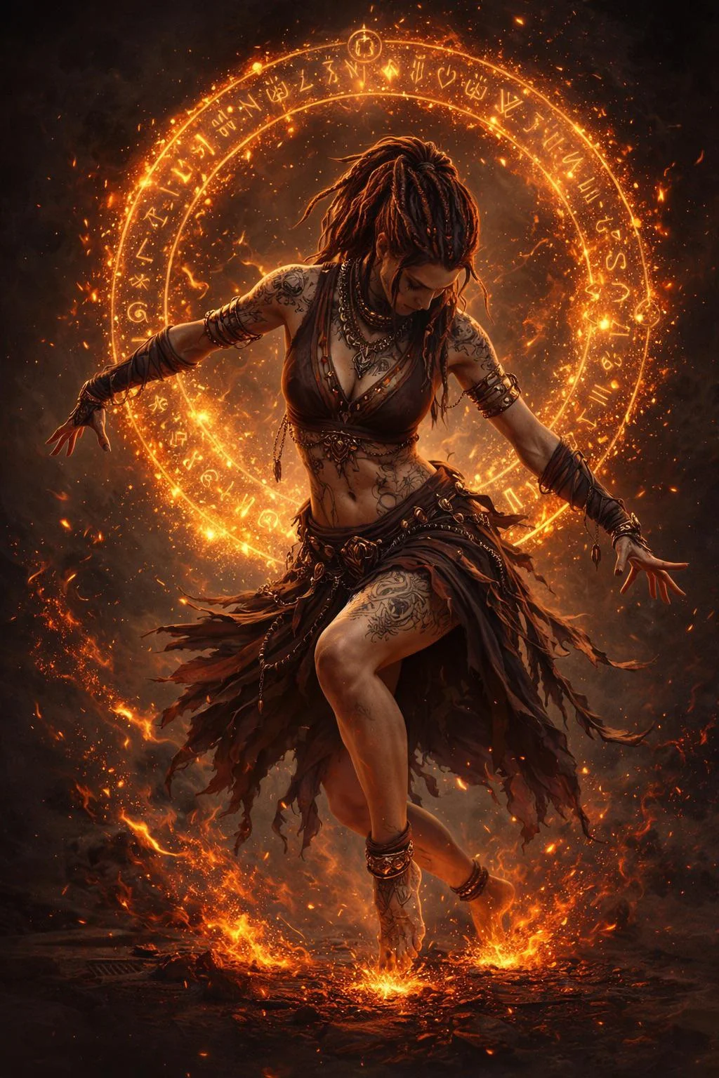 Fire Warrior Dancer (ChatGPT) picture 1 of 1