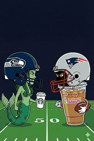 Made some art for my Superbowl Party flier.'