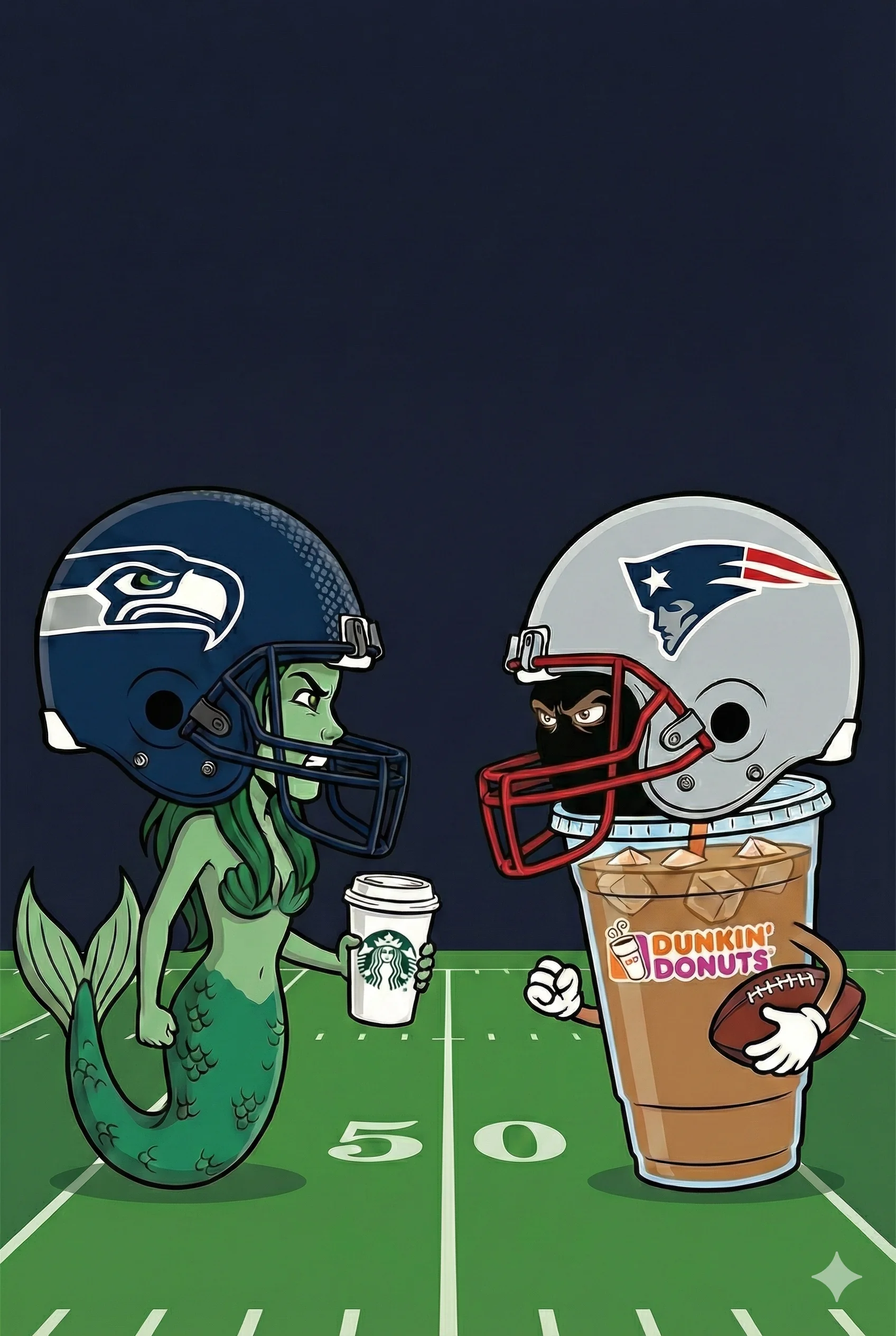 Made some art for my Superbowl Party flier. picture 1 of 1