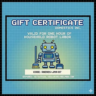 Voucher for one hour work of a household robot'