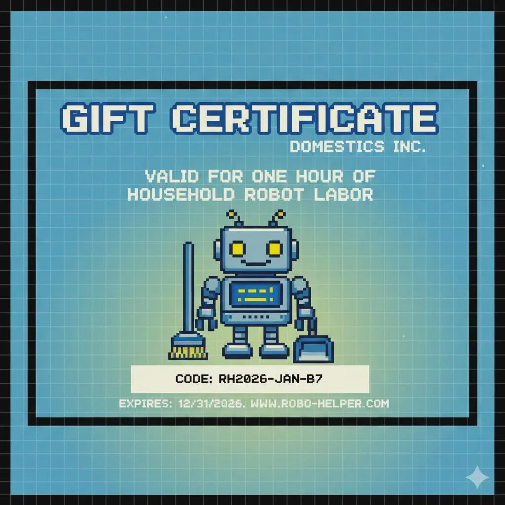 Voucher for one hour work of a household robot picture 1 of 1