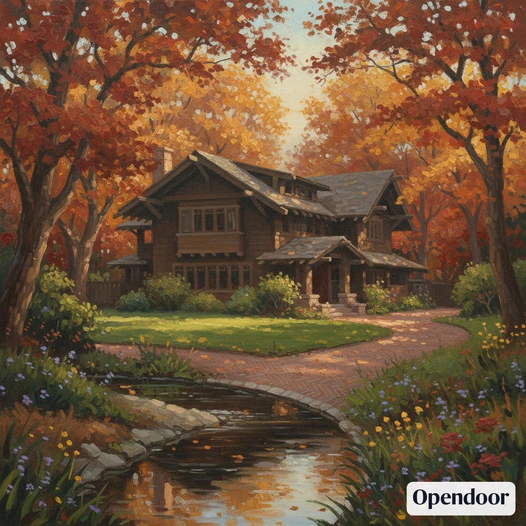 The Gamble House from Pasadena Bob Ross style AI picture 1 of 1