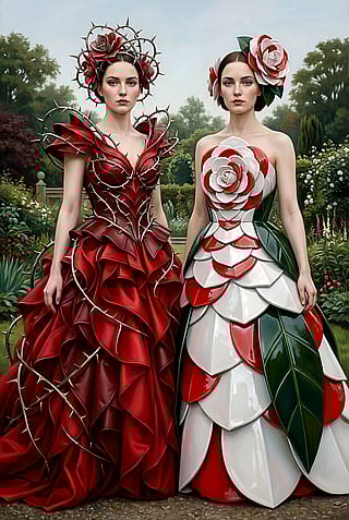 Rose and Camellia sisters'