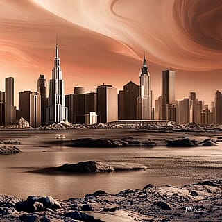 Mars Cityscape, John Emmett, 2026'