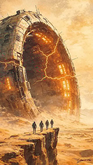 Remains of a Civilization Sleeping in the Desert / Phone Wallpaper Archives'