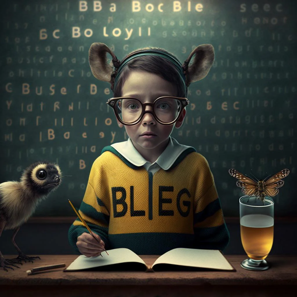 This is why I love Ai art. The prompt was just “spelling bee” and I got a very studious girl studying with her pet beebird. picture 1 of 1