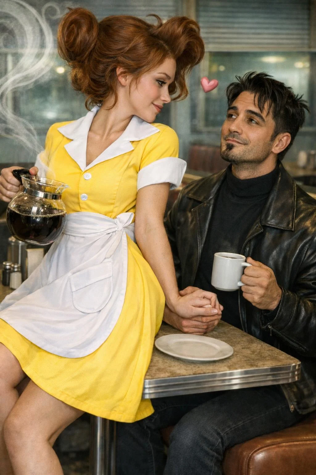 Morning Flirtation at the Diner picture 1 of 1