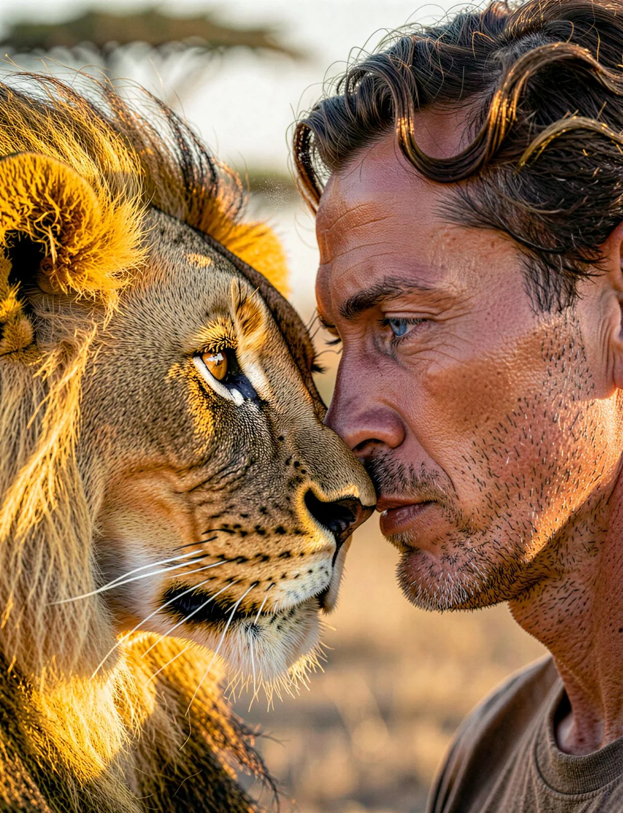 Man vs Lion picture 1 of 1