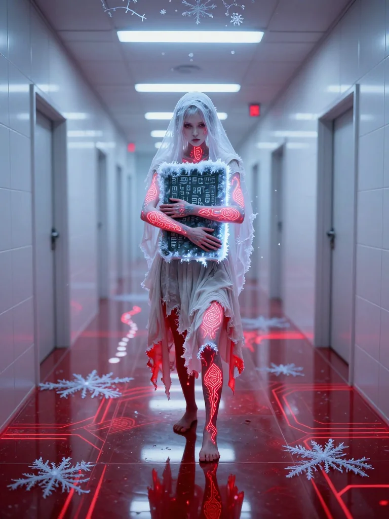 Frosted circuits hum as blood drips down picture 1 of 1