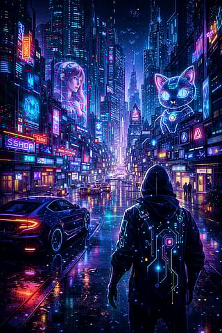 Create image what you would do want to Create cyber style'