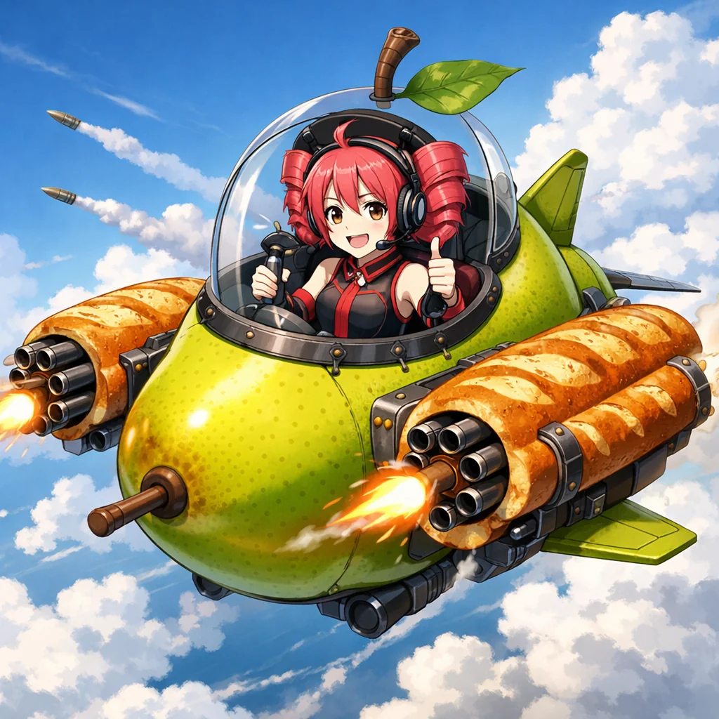 Teto flew high on her pear-plane with baguette launchers picture 1 of 1